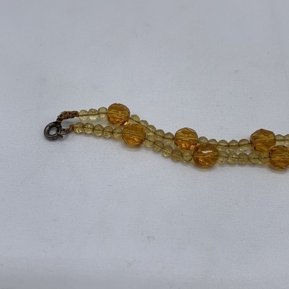 AMBER Necklace Beaded Lavalier Pendant Art Deco - Picture 4 of 4